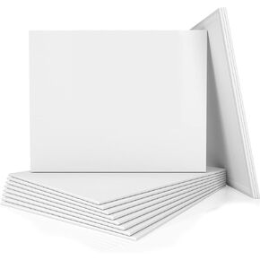 Canvases for Painting 8x10 Inch, Canvas Bulk Pack of 12, 8 oz Primed Canvas Panel, Blank Canvas for Painting, Canvas Boards for Painting Acrylic and Oil, Art Supplies for Adults and Teens.