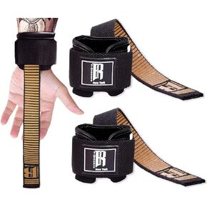 RIMSports Weight Lifting Straps with Wrist Support - Wrist Straps for Weightlifting - Superior Deadlift Straps and Workout Wrist Wraps for Deadlifting in Gym - Ideal Lift Straps for Powerlifting
