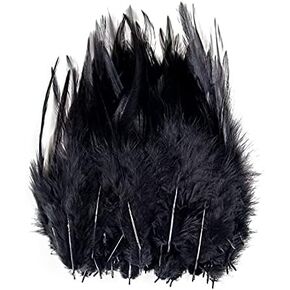 ريش سرج الديك من FEARAFTS لتزيين الحرف اليدوية، صناعة المجوهرات بنفسك، مجموعة إكسسوارات صائد الأحلام، حزمة من 100 (طبيعي) in Kuwait