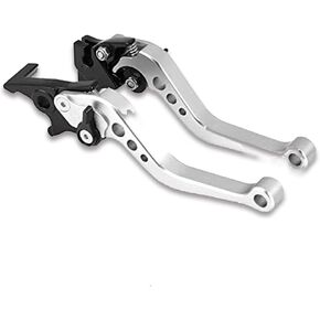 Keenso 1 Pair Motorcycle Clutch Lever and Brake, Blue Corrosionproof Break and Clutch Levers Brake Lever Handle Dirt Bike Accessories