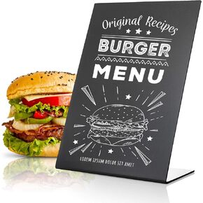 Small Chalkboard Signs with Stand 6x8 in - Table Top Chalk Board to Write On with Stand - Tabletop Chalkboard - Mini Chalkboard Signs with Stand - Blackboard Display Tabletop