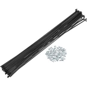 X AUTOHAUX 40 قطعة 14G J Bend دراجة فولاذية 288 مم 11.34 بوصة المتحدث دورة مع حلمات نحاسية المتحدث الصلب للدراجات الجبلية MTB