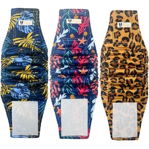 Belly Bands for Male Dogs Absorbing Male Dog Belly Bands Washable Male Dog Diapers Reusable with Cute Patterns 3packs (M, 11" - 14" Waist)
