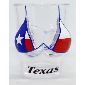 Texas Flag Bikini Bust 3D Shot Glass