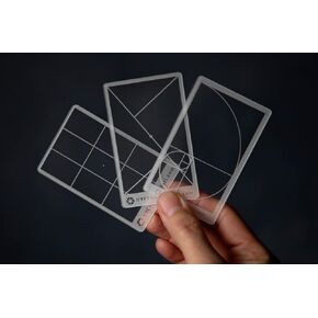 NYC Photo Safari: Golden Triangle + Fibonacci + Rule of Thirds Composition Tools View Finder/Viewer Photography/Painting/Drawing Credit Card Size Fits in Wallet/Camera Bag (Bundle)
