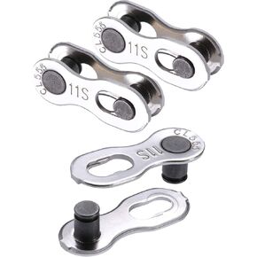 JOVITEC 3 Pairs Bicycle Missing Link 11 Speed Chain Reusable Silver Steel Bike Chain Link