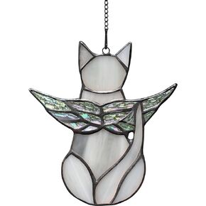 Lost Dog Sympathy Gift, Stained Glass Dog Catching Day Gift on The Moon, Yellow Dog Memorial Gift, Pet Sympathy Gift for Pet, Pet Memorial Gift，Stained glass window decorations