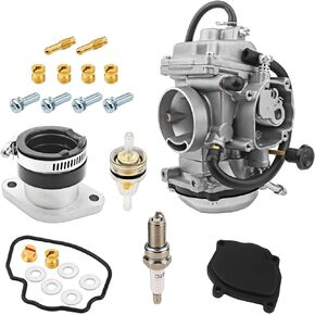 Carburetor Carb & Intake Manifold Boot For Yamaha Wolverine 350 YFM350 YFM350FX 1996-2005 4KB-14901-22-00 4KB-13586-01-00