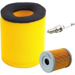 MOTOYUN 13781-19B00 FS-905 Air Filter with Oil Filter Spark plug Compatible with Suzuki Quadrunner 250 LT-4WD/ LT-F250 2×4 4×4/ King Quad 300 LT-F4WDX/ LT-F300F 1999-2002