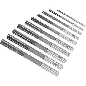 Chucking Reamers Set, 3mm 4mm 5mm 6mm 7mm 8mm 9mm 10mm 11mm 12mm Diameter H7, Milling Cutter - (Applications: for Lathe Drilling Machine), 10-Pieces