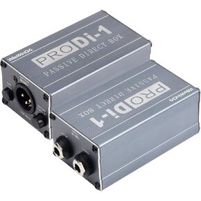 Passive Stereo Direct Box Dual Channel XLR Input 1/4" Output Low Distortion Free Phase Distortion for Musical Instruments (Black)