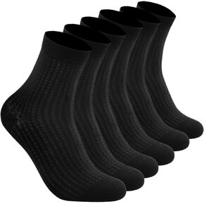 HAVE A TREE Women White Thin Socks Lightweight Casual Crew Summer Socks 3-12 Pair