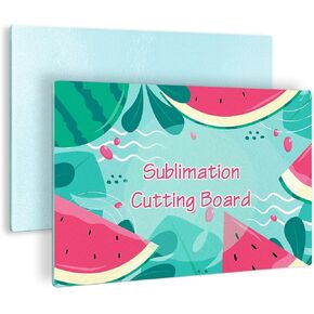 Sublimation Glass Cutting Board Blanks, Textured Tempered Glass Chopping Boards for Kitchen, Anti Slip Cutting Boards Heat Resistant Glass Plate Chopping Board for Kitchen DIY Heat Press Machine