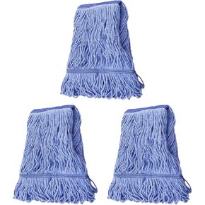 استبدال رأس الممسحة التجارية، سلسلة نهاية حلقات من القطن الأخضر، إعادة تعبئة استبدال رأس الممسحة الصناعية الرطبة، يمكن غسلها في الغسالة - إعادة تعبئة مثالية للمماسح التجارية (عبوة من 3 قطع) in Kuwait