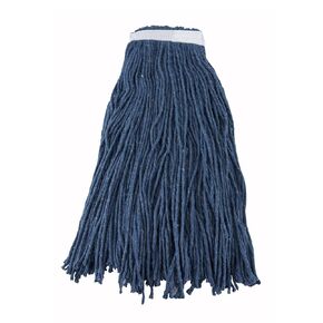 Winco Yarn Mop Head, 32-Ounce, 4 Ply Cut Head, Blue, White, Medium