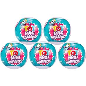 ZURU 5 Surpise Toys Mystery Capsule Real Miniature Brands Collectible Toy (5pack) - Series 3