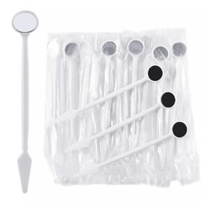 JMU 100pcs Disposable Mouth Mirrors Dental Exam Mouth Mirrors Plastic Oral Mirror, Individually Packed