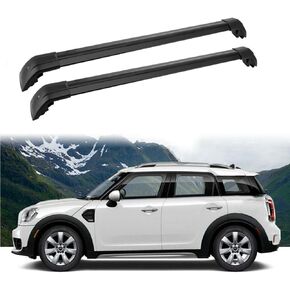 MotorFansClub Roof Rack Cross Bars Fit for Mini Cooper Countryman 2011 2012 2013 2014 2015 2016 2017 2018 2019 2020 2021 2022 Luggage Cargo Rack(Black)