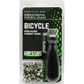 1000-2.2 mm Prominence GRIPSTUDS, Pack of 150 Studs for Two Fat Bike Tires, Tungsten Carbide Tipped Screw in Studs for Improved Mountain Bikes Traction - Includes Installation Tool