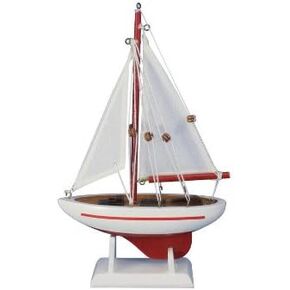 Hampton Nautical Wooden Ranger Model Sailboat Decoration 9" - Model Yacht - Boat Model