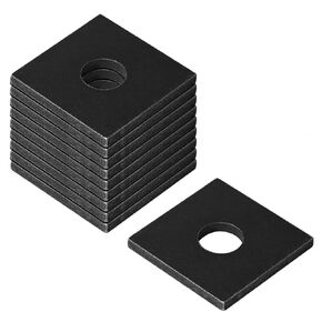 10 Pack Flat Square Washer Plate, 3/4" (in) x 2-1/2" x 2-1/2" Heavy Duty Bearing Plate, Thick 5.7mm, Plain Steel ASTM A36