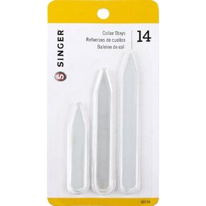 SINGER Assorted Sizes Plastic Collar Stays