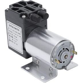 DC 12V Mini Vacuum Pump - 6W Micro Diaphragm Pump Air Compressor, Aluminum Negative Pressure Air Suction Pump for Gas Analysis Sampling Instrument
