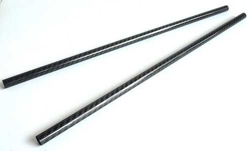 2pcs Carbon Fiber Tube 12mmx10mmx420mm 3K Wrapped Twill Glossy Finish,6/16/22/25/30mm Available in Saudi Arabia