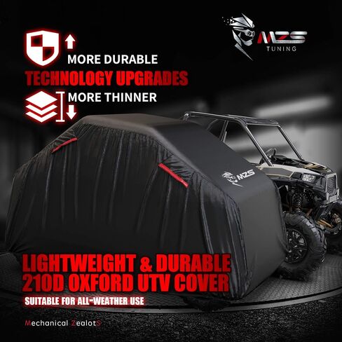 MZS ATV Cover, All Weather Outdoor Waterproof Quad Cover Protection fits up to 88 inch 4 Wheeler Covers - Tear Wind Proof Vents Night Reflective Adjuster Buckle Storage Bag in Saudi Arabia