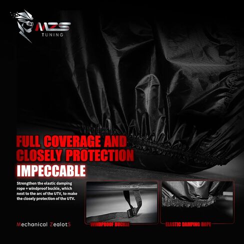 MZS ATV Cover, All Weather Outdoor Waterproof Quad Cover Protection fits up to 88 inch 4 Wheeler Covers - Tear Wind Proof Vents Night Reflective Adjuster Buckle Storage Bag in Saudi Arabia