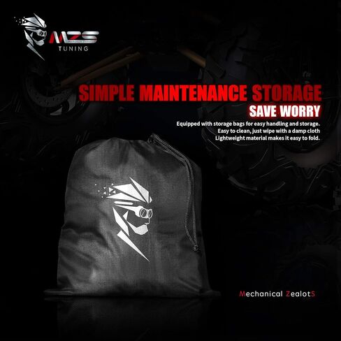 MZS ATV Cover, All Weather Outdoor Waterproof Quad Cover Protection fits up to 88 inch 4 Wheeler Covers - Tear Wind Proof Vents Night Reflective Adjuster Buckle Storage Bag in Saudi Arabia