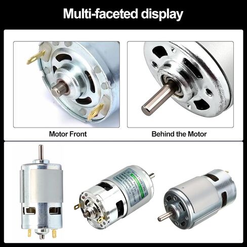 775 High Torque DC Motor, 12V/24V, 10K/20K RPM, Round Shaft, 1-Pack in Saudi Arabia