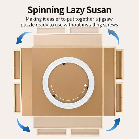 WorkerTec Rotating Puzzle Board Rotating Base for Puzzle Table 360° Rotating Base for 1000 1500 2000 Piece Jigsaw Puzzle Table Lazy Susan for Puzzle Board Puzzle Lazy Susan Turntable in Saudi Arabia