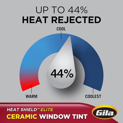 Gila® Heat Shield Elite ™ 35٪ VLT تظليل النوافذ الخزفية للسيارات DIY التحكم المتقدم في الحرارة والتحكم في الوهج 2 قدم × 6.5 قدم (24 بوصة × 78 بوصة) in Kuwait