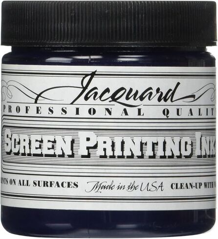 Jacquard Professional Screen Print Ink, Water-Soluable, 4oz Jar, Navy (112) in Saudi Arabia