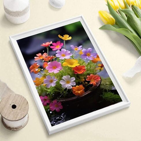 Clendo Paint by Numbers for Adults,Flowers Paint by Numbers Kits on Canvas,Easy Paint by Number Without Frame for Relax and Home Wall Decor 16x20 Inch in Saudi Arabia