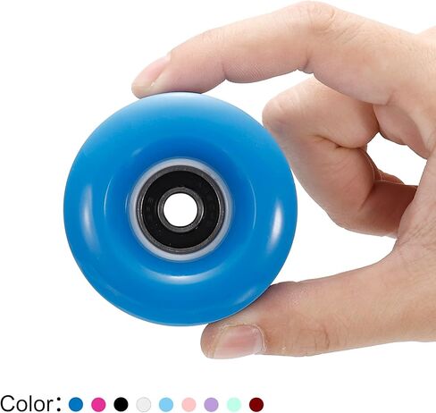 PATIKIL 32 x 58mm Roller Skate Wheels with Bearings, 4 Pack 82A Quad Skate Replacement for Double Row Skate Skateboard Indoor or Outdoor, Purple in Saudi Arabia