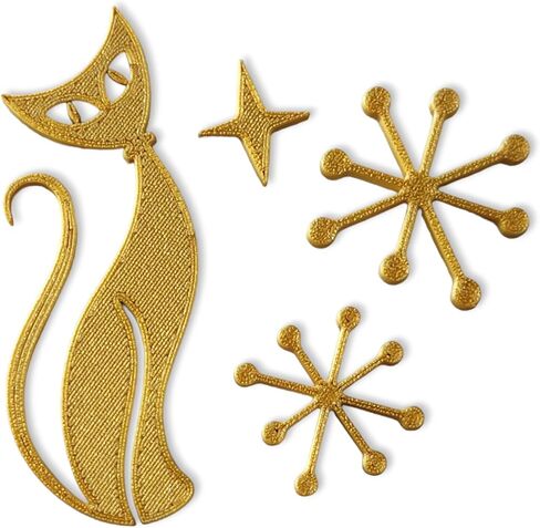 Retro Layers Midcentury Modern Vintage Style Atomic Cat Fridge Magnets Refrigerator Kitchen Décor 1960s Retro 50s Home MCM (Black) in Saudi Arabia