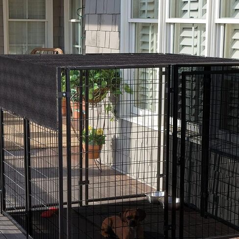 Groumh غطاء قفص الكلب Sunblock تظليل القماش شبكة قماش القنب بيت الكلب غطاء الظل 90٪ Sunblock تظليل القماش شبكة قماش القنب 10 × 10 قدم لقفص الحيوانات الأليفة الكبير في الهواء الطلق in Kuwait