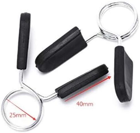 futaiphy 4pack الربيع كليب الياقات، shanglite 1 بوصة الحديد المشابك لقفل 1 بوصة قطر شريط كليب المشابك للدمبل العادية الحديد الربيع قفل الياقات لرفع الأثقال in Kuwait