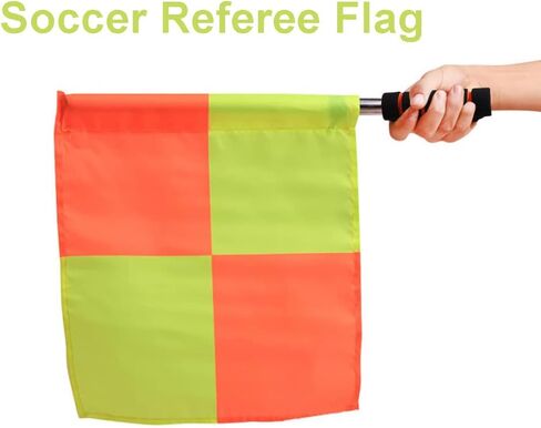 CORECISE Soccer Referee Flag Set,Match Football Linesman Flags,Red Yellow Cards with Notebook and Pencil,Coach Referee Stainless Steel Whistles with Lanyard for Sports, Soccer, Football, Basketball in Saudi Arabia
