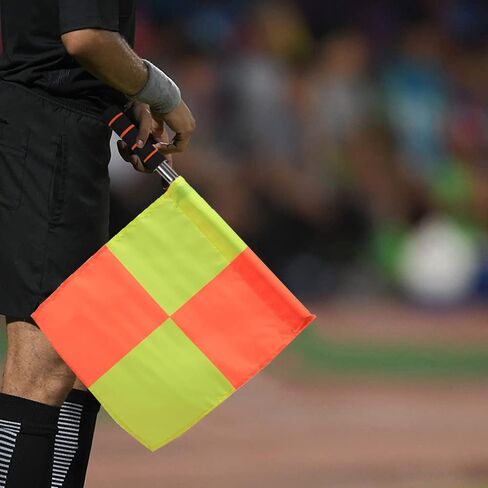 CORECISE Soccer Referee Flag Set,Match Football Linesman Flags,Red Yellow Cards with Notebook and Pencil,Coach Referee Stainless Steel Whistles with Lanyard for Sports, Soccer, Football, Basketball in Saudi Arabia