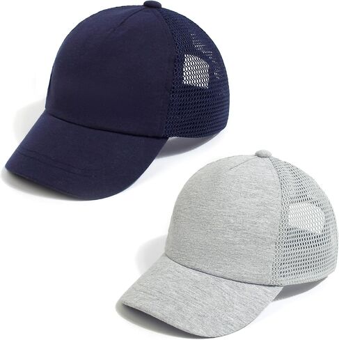 Toddler Baby Boy Girl Baseball Hats Kids Sun Hats Adjustable Summer Caps | Adjustable 60% cotton blend sizes 3M-5T For Summer beach Curved UV brim Breathable UV Protection in Saudi Arabia
