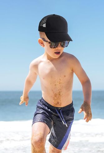 Toddler Baby Boy Girl Baseball Hats Kids Sun Hats Adjustable Summer Caps | Adjustable 60% cotton blend sizes 3M-5T For Summer beach Curved UV brim Breathable UV Protection in Saudi Arabia