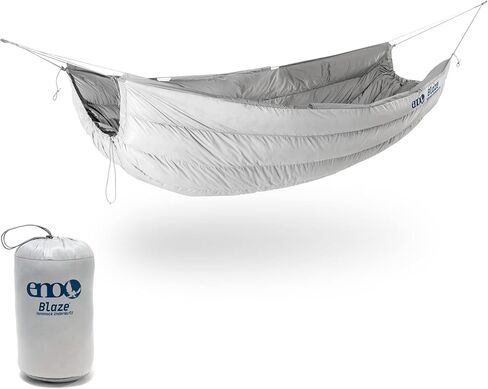 ENO، Eagles Nest Outfitters Blaze UnderQuilt أرجوحة عازلة لفصل الشتاء، النهر الجليدي in Kuwait