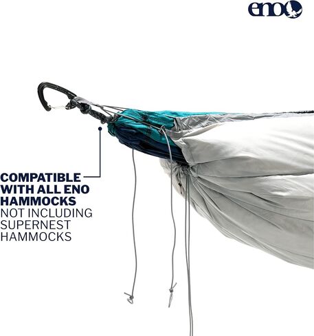 ENO، Eagles Nest Outfitters Blaze UnderQuilt أرجوحة عازلة لفصل الشتاء، النهر الجليدي in Kuwait