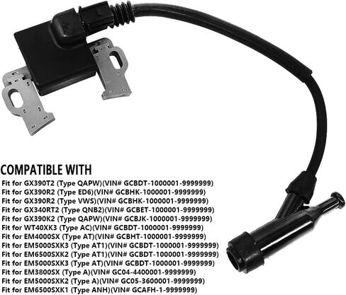 ملف إشعال ONUNIQ 30500-Z5T-003 مع موصل 4 شوكات متوافق مع Honda GX240 GX270 GX390 GX340 استبدال 30500-Z5R-003 30500Z5T003 30500Z5R003 in Kuwait