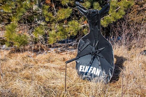 KILLERGEAR ElkFan, 3D Mature Cow Elk Fanning Decoy for Traditional Hunting, Locate & Set Up and Spot & Stalk, Lightweight, Portable & Durable Animal Umbrella with Built-In Ground Stake, Carrying Bag in Saudi Arabia