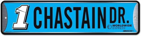 Rico Industries NASCAR Racing Ross Chastain Metal Street Sign 4" x 15" Home Décor - Bedroom - Office - Man Cave in Kuwait