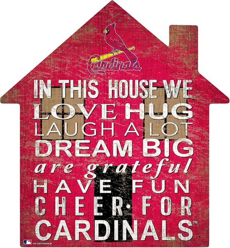 لافتة منزل من Fan Creations MLB St. Louis Cardinals للجنسين Saint (St.) Louis Cardinals، لون الفريق، 12 بوصة in Saudi Arabia
